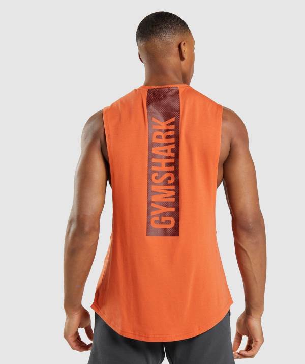 Panske Tielko Gymshark Bold Drop Arm Oranžové | DC4390156